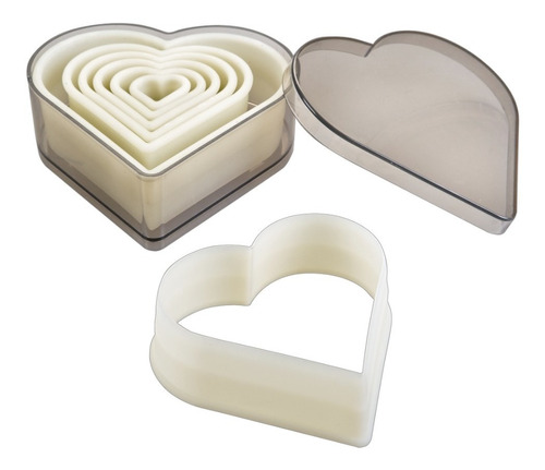 Cortador Profesional De Masas Sin Bpa Corazon Set 7 Pc Ibili