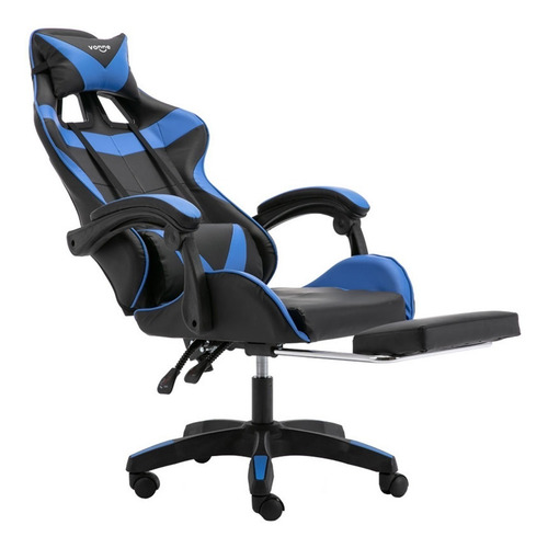 Imagen 2 de 3 de Silla de escritorio Vonne SV-G0 gamer ergonómica negra y azul