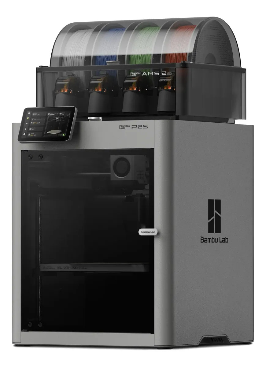 Impresora 3D Bambu Lab P2S Combo con Sistema Automatico de Materiales AMS 2 Pro 256 x 256 x 256 mm 600 mm/s