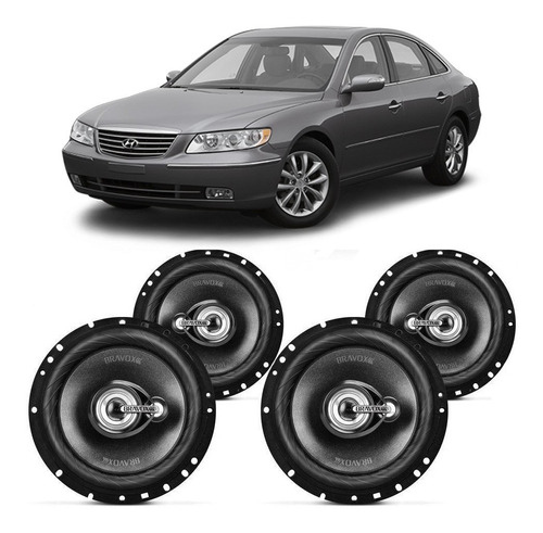 Kit Alto Falante Hyundai Azera 2007 A 2011 Bravox 240w Rms