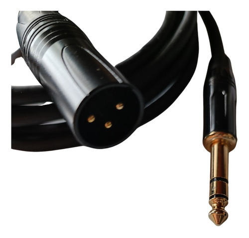 Cable Xlr Macho  Plug Trs Balanceado Home Studio 3 Metros 