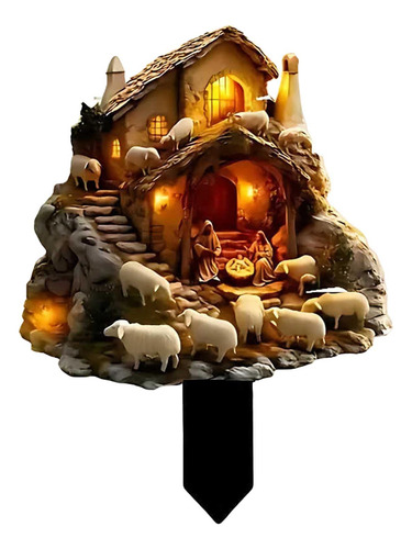 Estaca De Jardim Com Tema Pastoral, Arte 2d, Presente,
