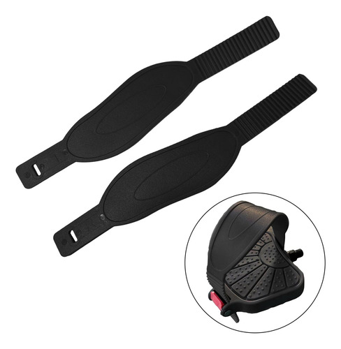 2x Correas De Pedal De Bicicleta Estática Ajustables Para