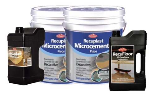 Recuplast Microcemento Kit Completo Para 25 M2 Rex