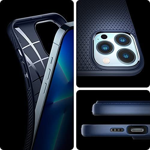 Imagen 7 de 7 de Funda Spigen Liquid Air Armor Para iPhone 13 Pro Max - Azul
