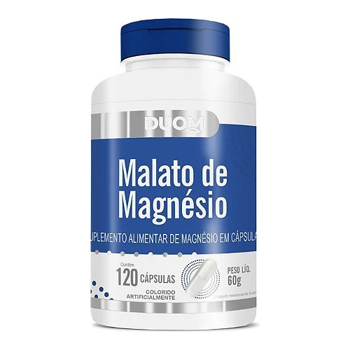 Suplemento Malato De Magnésio Com 120 Cápsulas - Duom