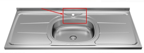 Imagen 2 de 4 de Pileta Acero Inox. Con Conc. Y Valvula Y Orificio P/griferia