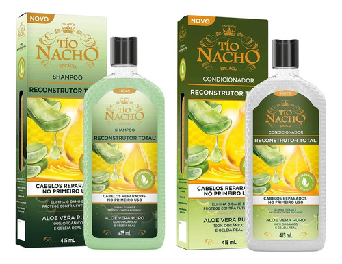  Tio Nacho Reconstrutor Total Kit Shampoo Condicionador 415ml