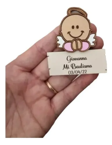 Llaveros Imanes Souvenir Bautismo Nena Varon X 12