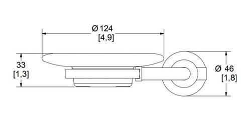 Jabonera Helvex Nuva Modelo 9108 Latón Cromado Cristal