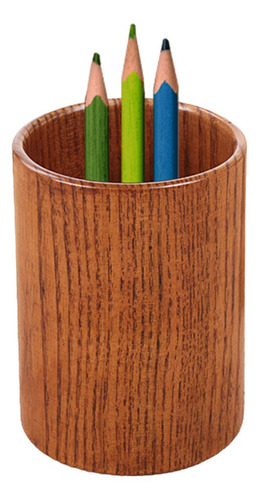 Portalápices Redondo De Madera Multiusos Organizador De Pali