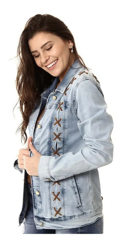 jaqueta jeans sawary feminina