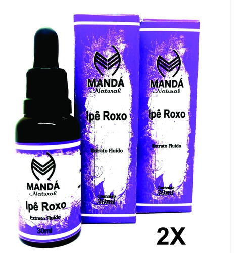 Kit 2 Extratos Fluídos Ipê Roxo 30ml Com Laudo Certificado