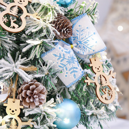 Árbol De Escritorio Para Decoración Navideña, Azul, Nieve Ca