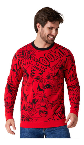 Marvel Sudadera Para Hombre Spider-man Roja 830iz
