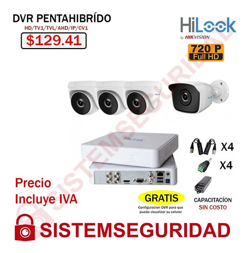 Imagen 4 de 10 de Kit 2 6 8 16 Camaras Seguridad Cctv Hd 720p 1080p Hilook