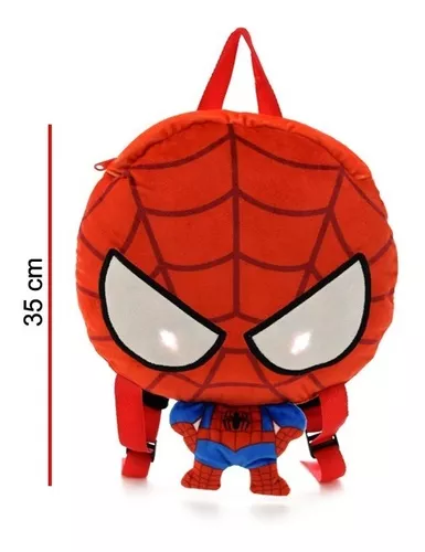 Mochila Peluche Spiderman Con Luz 35 Cm Orig. Phi Toys