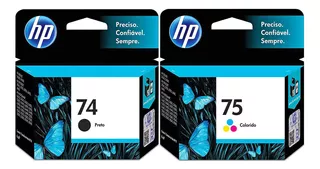 Cartuchos Hp 74 E 75 Preto+color Original J6400 J6424 D4260