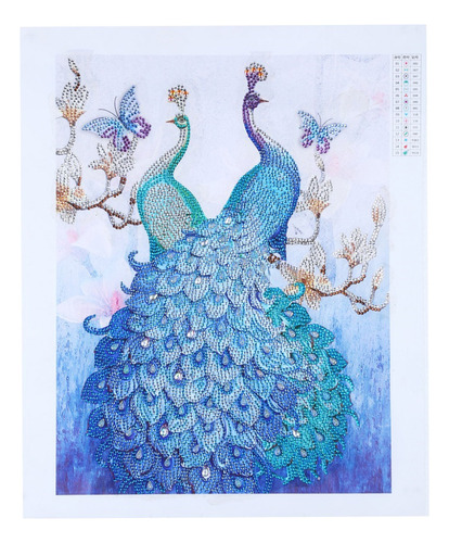 Kit De Pintura De Diamante Doble Con Forma De Pavo Real, 5d,