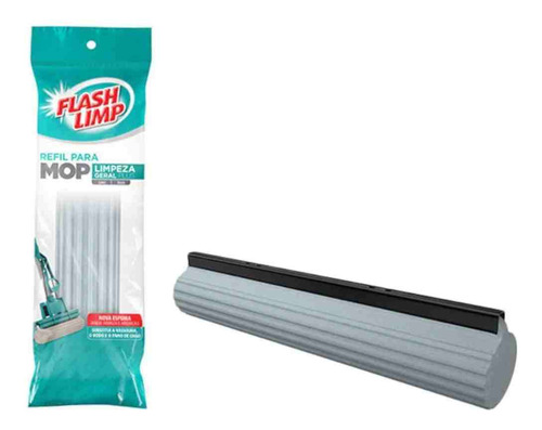 Kit Mop Limpeza Geral + Refil Espuma Flashlimp Esfregão