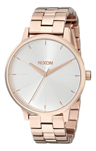 Reloj Mujer Nixon A0991045 Cuarzo Pulso Oro Rosa En Acero