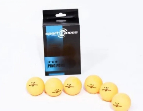Pelota Ping Pong X 6 Unidades Sportfitness 3 Estrellas Caja