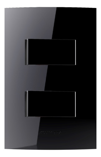 Conjunto Interruptor Simples Duplo 4x2 Black Piano Alumbra