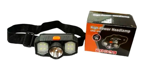 Linterna Frontal Minera 3 Foco Led Recargable Micro Usb