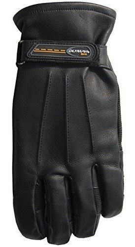 Olympia Sports  Hombres Con Forro Roper Touch Gloves Negro X