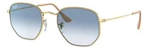 Comprar Ray-ban Rb3548n 001\u002F3f Hexagonal Flat Azul Degradado Dorado Square Shape Dorado Dorado Oscuro Dorado Dorado