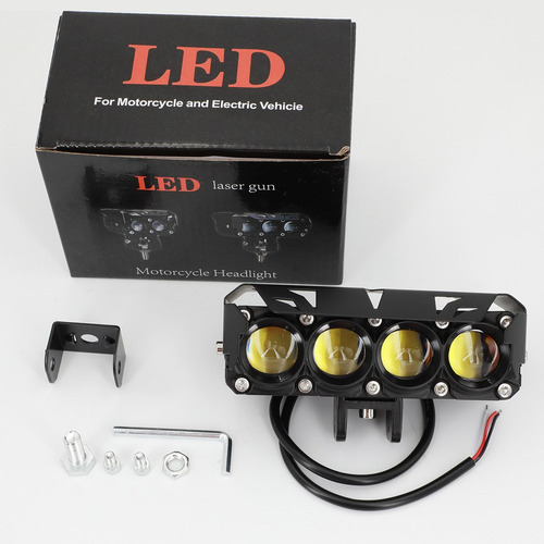 Faros De Lupa Doble Color For Auto, Motocicleta