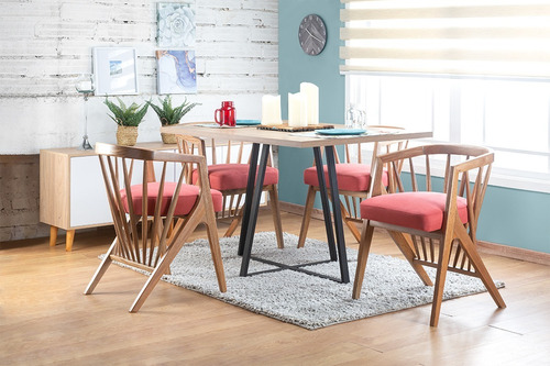 Imagen 7 de 10 de Silla Para Comedor Madera 100% Maciza Roble Ref: Maciza504