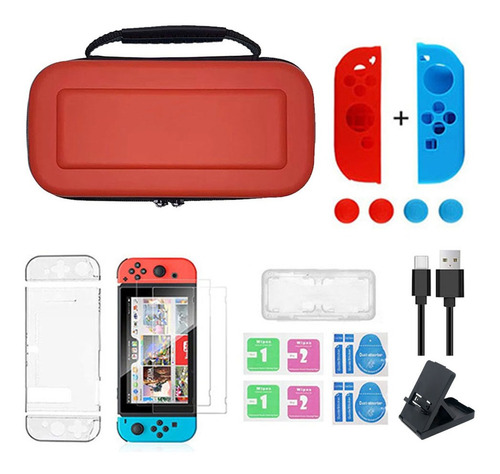 Kit De Accesorios Con Funda Para Nintendo Switch 16 En 1