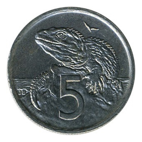 Nueva Zelanda 5 Cents 1995 - Km#60 - Lagarto Tuatara