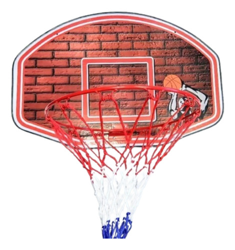 Tablero Basquet Madera Plegable Incluye Aro Y Red Set Basket
