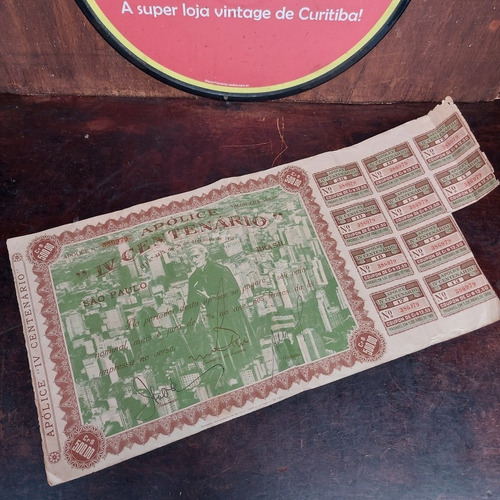 Apólice Iv Centenário De São Paulo 500,00 Cruzeiros 1951 C/4