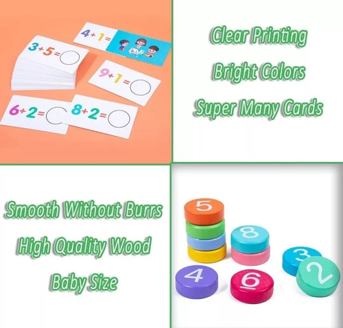 Juego Didáctico Niños Aprendizaje Matemático Restar Sumar