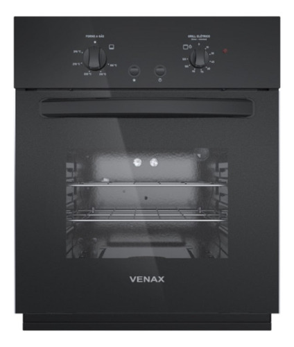 Forno de embutir à gás (GLP) Venax Totale Nero GIII  51.8L preto 127V