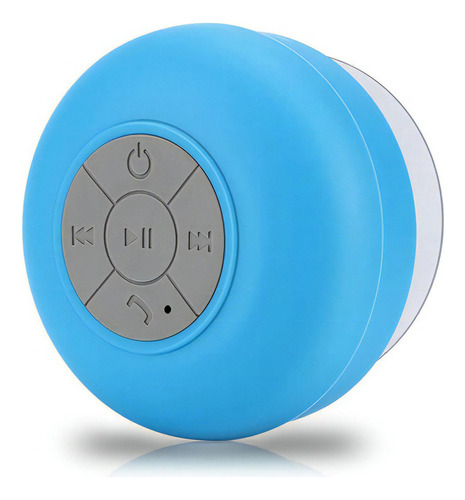Bocina Con Ventosa Slim Y Impermeable Portátil Bluetooth Azul 110v