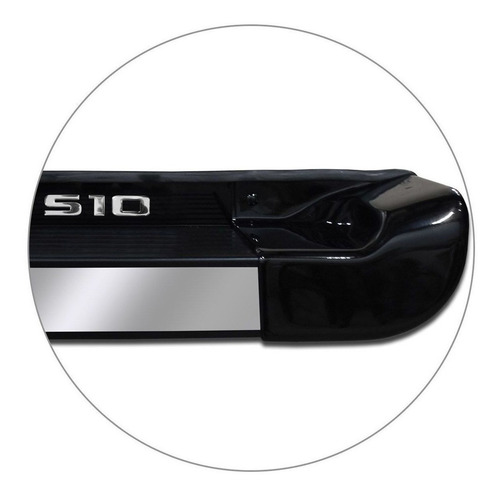 Imagem 2 de 6 de Estribo Lateral S10 2021 2022 2023 Cd Preto Personalizado P2
