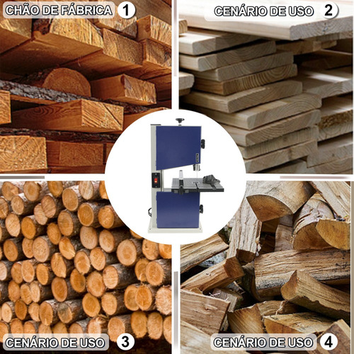 Serra Fita De Bancada Para Madeira 8pol 300x300mm 450w 220v