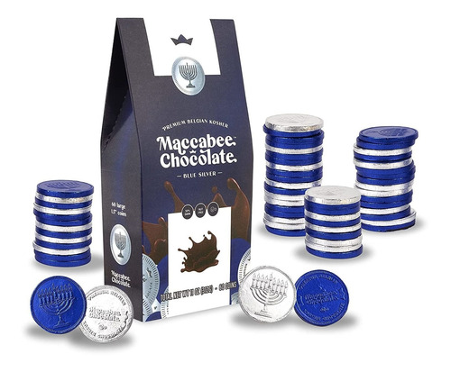 Maccabee - Chocolate Belga Hanukkah Gelt Coins Kosher Nut-fr