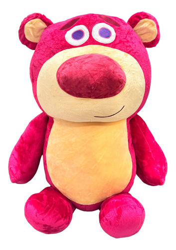 Urso De Pelucia Lotso Toy Story 80cm Gigante Muito Cheio Cor Vermelho
