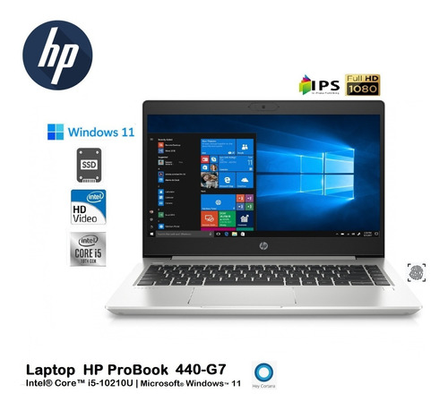 Hp Probook 440-g7 Core I5-10210u 16gb 256gb+1tb 14fhd W11pro