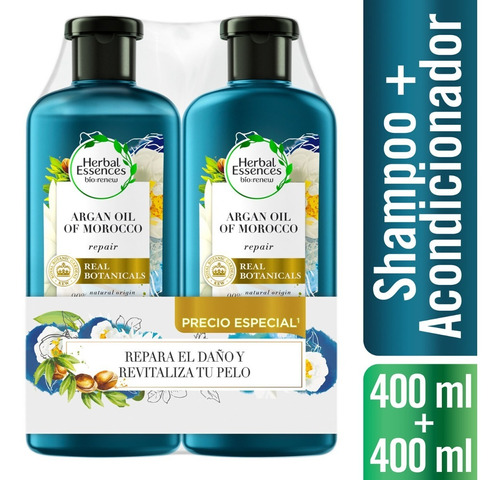 Pack Shampoo +aco Herbal Essences Argan Oil Of Morocco 400ml