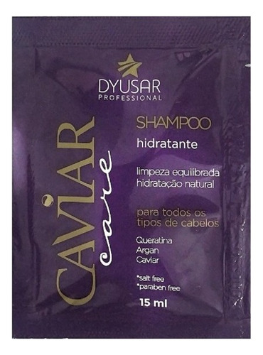 Sobrecito Shampoo Nutritivo Hidratante Caviar Care 15ml Dyusar Tono 10