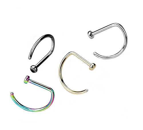 Pack De 4 Argollitas Sin Fin G Ring Piercing Para Nariz