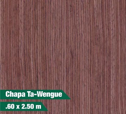 Chapa De Madera Natural Wengue En 1mm De 0.60m X 2.50m