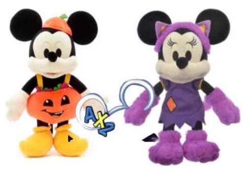 Halloween Pareja De Mickey Y Minnie Peluches Disney Store
