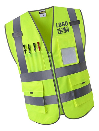 2 Front Safety Vest With High Zipper 1
